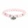 Mala/Armband Rosenquarz elastisch mit Buddha -- 0.8cm