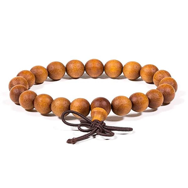 Mala/Armband Sandelholz elastisch -- 0.8 cm