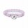 Mala-Armband Rosenquarz - elastisch - mit Ohm -- 0.8 cm