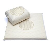 Meditation SET 5 Blume des Lebens BIO Baumwolle (OCS) --...