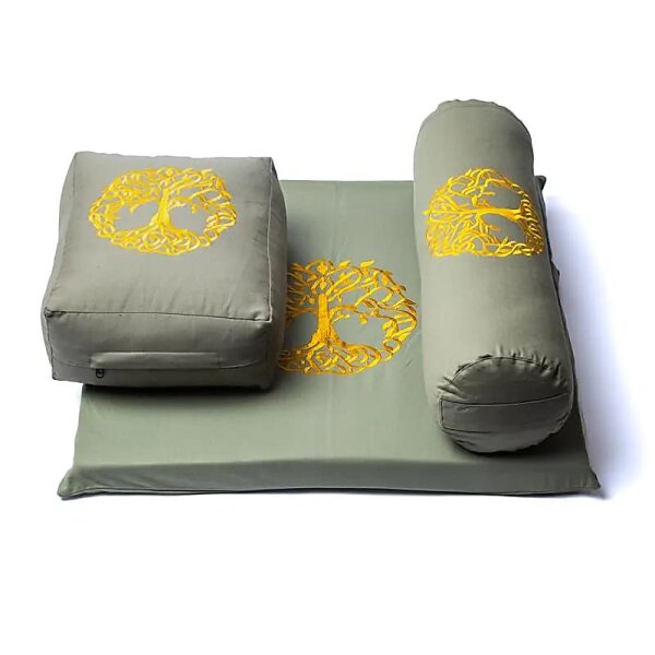 Meditation SET 6 Lebensbaum BIO Baumwolle (OCS) -- 65x65cm; 5310g