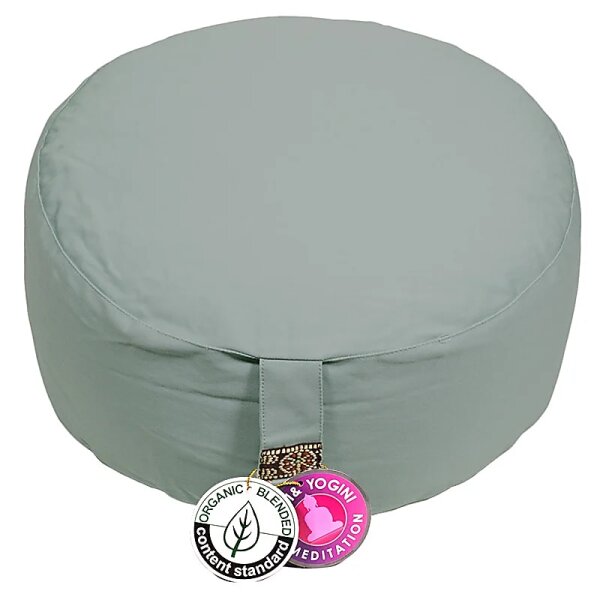 Meditationskissen celadongrün Baumwolle BIO (OCS) -- 33x17cm; ±2300g