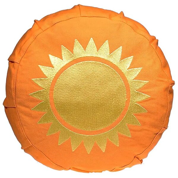 Meditationskissen für Kinder Sonne Baumwolle BIO (OCS) -- 25x10 cm; ±1000 g