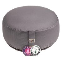 Meditationskissen grau Baumwolle BIO (OCS) -- 33x17cm;...