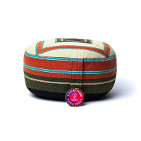 Meditationskissen grün/dunkelgrün gemustert --...