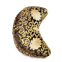 Meditationskissen Halbmond Brokat schwarz -- ±1008...