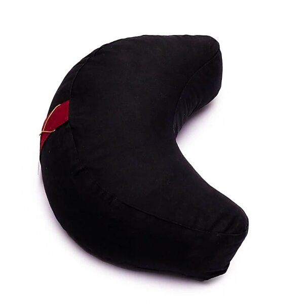 Meditationskissen Halbmond schwarz -- ±1008 g; 33x13 cm