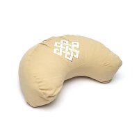 Meditationskissen Halbmondform unendlicher Knoten beige...