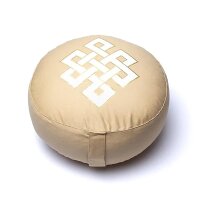 Meditationskissen Infinity Knot beige Bio-Baumwolle (OCS)...