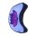 Meditationskissen Lotus blau Halbmond --  &plusmn;1008 g; 33x13 cm