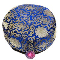Meditationskissen Lotus Design blau -- 33x17 cm