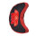 Meditationskissen Lotus rot/schwarz Halbmond -- 33x13 cm