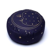 Meditationskissen Mond marineblau Bio-Baumwolle (OCS) --...