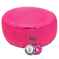 Meditationskissen pink Baumwolle BIO (OCS) -- 33x17cm;...