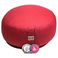 Meditationskissen rot Baumwolle BIO (OCS) -- 33x17cm;...