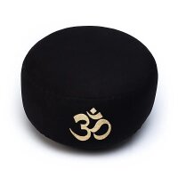 Meditationskissen scharz mit OM Baumwolle BIO (OCS) --...