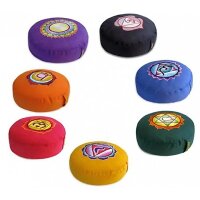 Meditationskissen SET 1 - 7 Chakrakissen bestickt --...
