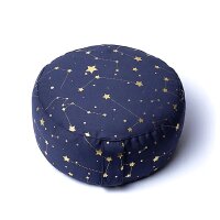 Meditationskissen Sternenhimmel navy blau Bio-Baumwolle...
