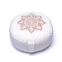 Meditationskissen weiß Mandala BIO Baumwolle (OCS)...