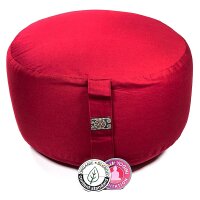 Meditationskissen XL rot Baumwolle BIO (OCS) -- 36x22cm;...