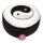 Meditationskissen Yin Yang schwarz/creme -- 33x17 cm