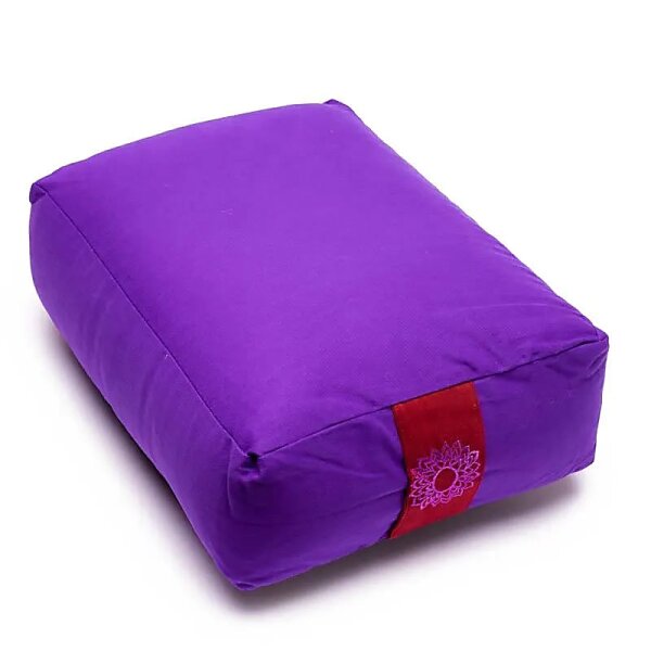 Meditationskissen/Bolster violett 7. Chakra -- 38x28x12 cm