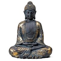 Meditierender Buddha Antiklook Japan -- 478 g; 17x11x22 cm