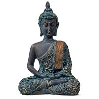 Meditierender Buddha Antiklook Thailand -- 170 g; 9x5x14 cm