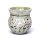 Mehrzweckbrenner aus marmoriertem Speckstein mit Blumenmotiv -- 11x11cm