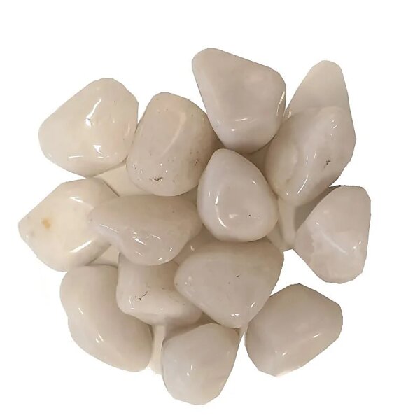 Milchquarz Trommelsteine A- Qualität -- ±4-7 cm; 500 g