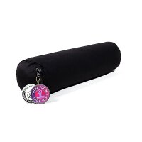 Minibolster schwarz Baumwolle BIO (OCS) -- 40x12cm;...