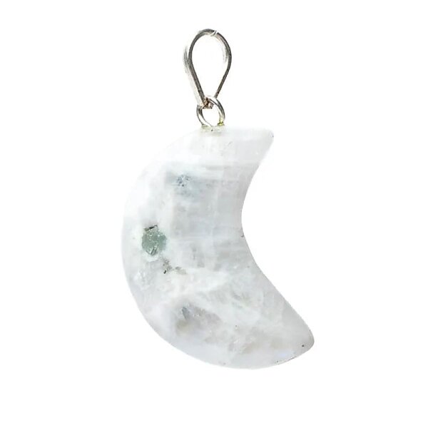 Mondstein Edelstein-Anhänger mondförmig -- ±2x1,5cm