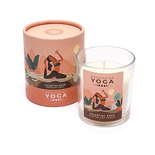 Moonshine Yoga Sojawachskerze Himmlischer Salbei -- 128g