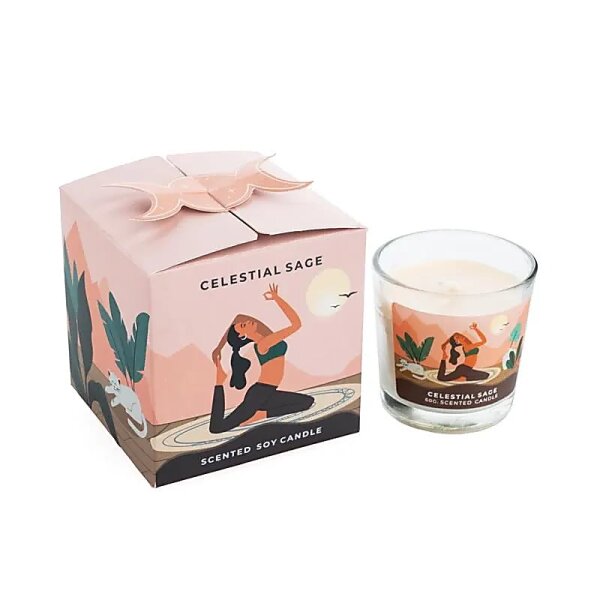 Moonshine Yoga Sojawachskerze Himmlischer Salbei -- 60g