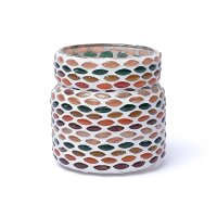 Mosaik Teelichthalter Herbsttöne -- 8cm