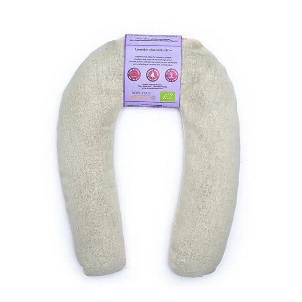 Nackenkissen Lavendel biologisch beige -- ±25x20x3cm;  ±440g