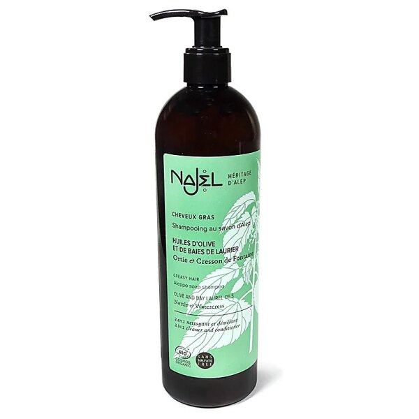Najel Aleppo Shampoo 2-in-1 für fettiges Haar BIO -- 500 ml