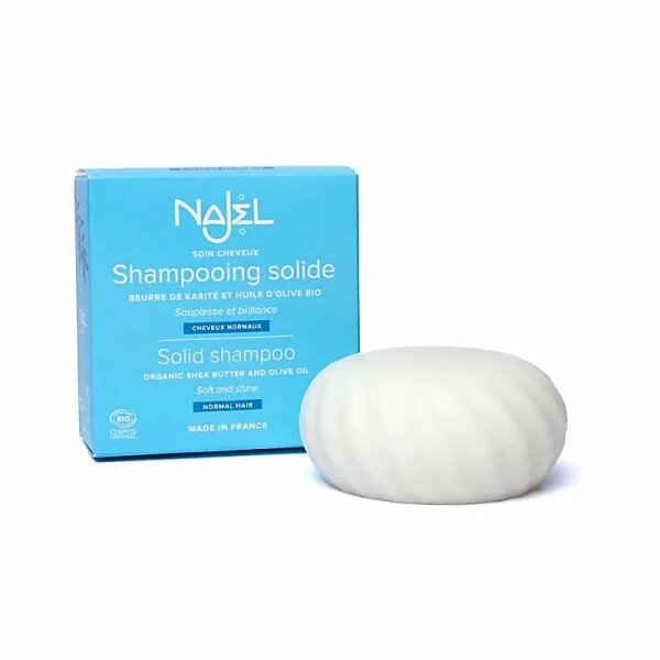 Najel festes Shampoo mit Karitébutter BIO -- 75g