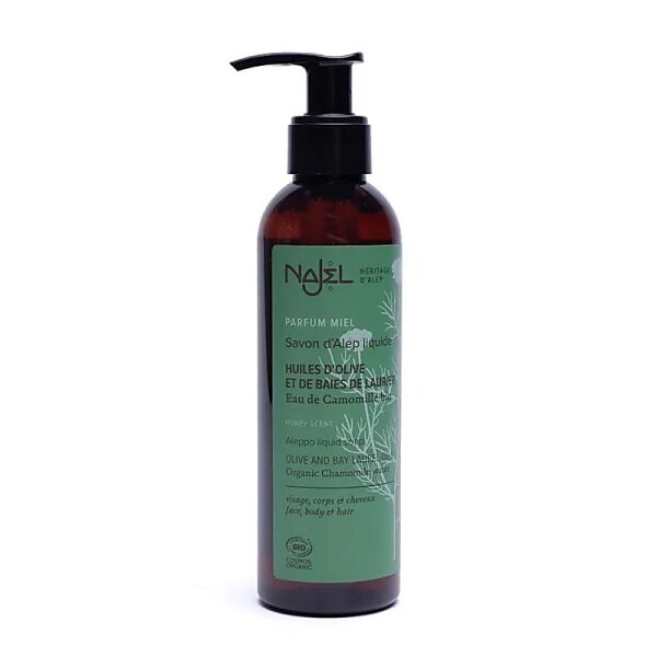 Najel Flüssige Aleppo-Seife mit Kamillenwasser BIO -- 200ml
