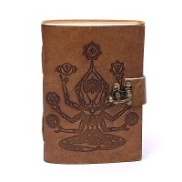Notizbuch Chakra Meditation mit Kunstledereinband --...