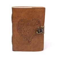 Notizbuch Herz mit Kunstledereinband -- 250g; 18x13 cm