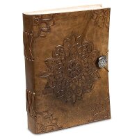 Notizbuch Mandala mit Kunstledereinband -- 250g