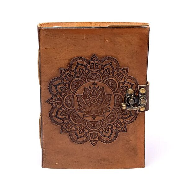 Notizbuch Mandala mit Kunstledereinband -- 250g; 18x13 cm