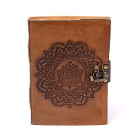 Notizbuch Mandala mit Kunstledereinband -- 250g; 18x13 cm