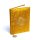 Notizbuch Samt gelb mit Sonne -- 20x15 cm