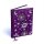 Notizbuch Samt lila mit Galaxie -- 20x15cm