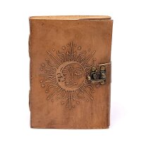 Notizbuch Sonne & Mond mit Kunstledereinband -- 250g;...