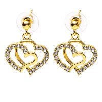 Ohrringe Herzen goldfarben -- ±2 cm