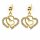 Ohrringe Herzen goldfarben -- &plusmn;2 cm