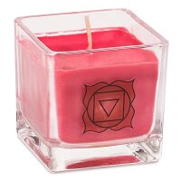 Ökologische Rapswachs-Duftkerze 1. Chakra --...